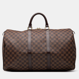 Louis Vuitton: Коричневая спортивная сумка  Keepall 50