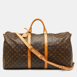 Louis Vuitton: Коричневая сумка  Keepall