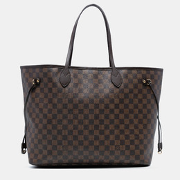 Louis Vuitton: Коричневая сумка-шоппер  Neverfull
