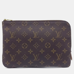 Louis Vuitton: Коричневый клатч 