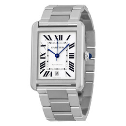 Cartier Tank Solo XL Automatic Silver Dial Mens Watch W5200028