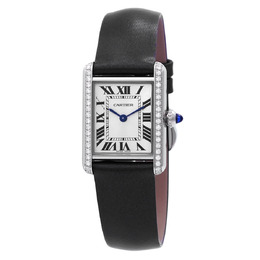 Cartier Tank Quartz Diamond Silver Dial Ladies Watch w4ta0016