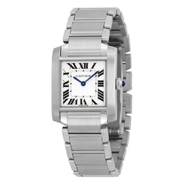 Cartier Tank Francaise Silver Dial Ladies Watch wsta0005