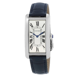 Cartier Tank Americaine Large Model Automatic Silver Dial Mens Watch WSTA0083
