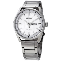 Citizen Drive Silver Dial Stainless Steel Mens Watch aw0080-57a