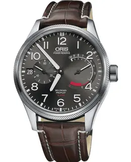 Oris Big Crown ProPilot Calibre 111 Grey Dial Leather Strap Men's Watch 01 111 7711 4163-set 1 22 72fc