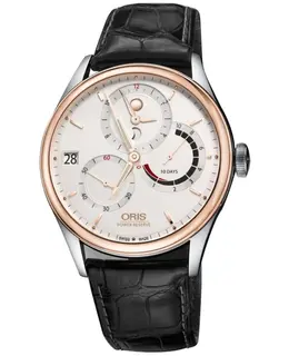 Oris Artelier Calibre 112 Grey Dial Leather Strap Men's Watch 01 112 7726 6351-set 1 23 72fc