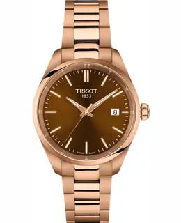 Tissot PR100 Brown Dial Rose Gold PVD Steel Women's Watch t150.210.33.291.00