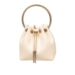 Jimmy Choo Bon Bon Fuc Snakeskin Print Leather Bag