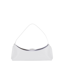 Jacquemus le Calisso White Shoulder Bag With Engraved Snap Button In Leather baw00438ac18a01100