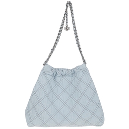 Tory Burch Fleming Denim Hobo Bag 167752.fleming 414