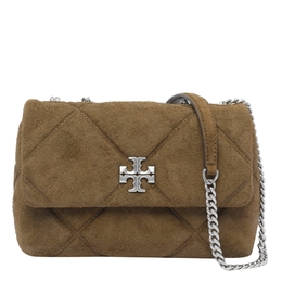 Tory Burch Small Kira Diamond Quilted Convertible Suede Shoulder Bag 169170_300