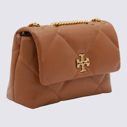 Tory Burch Brown Leather Kira Diamond Small Shoulder Bag 154706_201