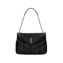Saint Laurent Black Nappa Leather Medium Puffer Shoulder Bag 5774751el001000