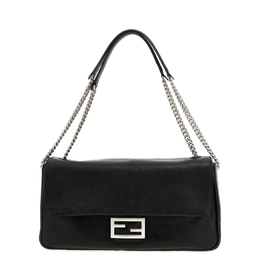 Fendi baguette Chain Large Shoulder Bag 8br828 as7a f1qd0 nero e puvibr