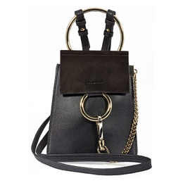 Chloe Faye Suede Calfskin Mini Bag - Black c17ws320h2o-001