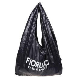Fiorucci Black Nylon Cash &Amp; Carry Print Hobo Bag w02smaba404ny01 bk01