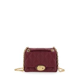 Burberry Bordeaux Quilted Crossbody Bag With Ekd Plaque On The Front And Chain-Link Shoulder Strap In Leather 8111260_a4587