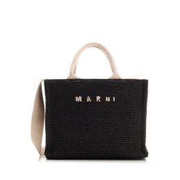 Marni Black Raffia Tote Bag shmp0077u0p3860-z1q44 black-natural