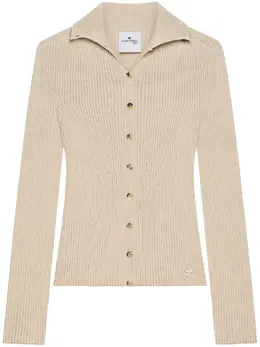Courrèges: Бежевый кардиган 