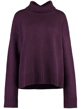 Jil Sander: Фиолетовый свитер 