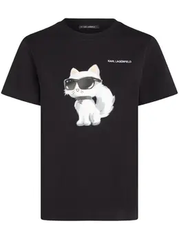 Karl Lagerfeld: Чёрная футболка  Choupette