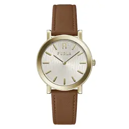 Furla Brown Leather Dress Watch fuww00003002l2ac