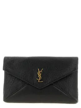 Saint Laurent-Envelope Clutch Nero-Donna 52916522778964