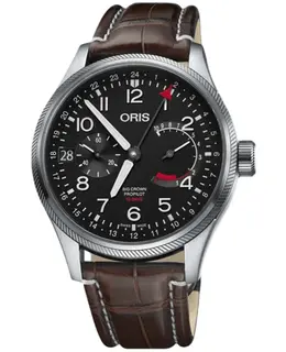 Oris Big Crown ProPilot Calibre 114 Black Dial Leather Strap Men's Watch 01 114 7746 4164-set 1 22 72fc