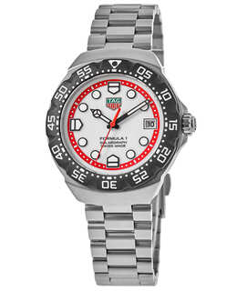 New Authentic Tag Heuer Formula 1 Solargraph White Dial Stainless Steel Men's Watch