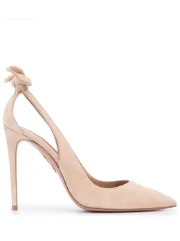 Aquazzura: Бежевые туфли  Bow Tie