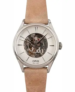 Oris Artelier Skeleton Grey Dial Leather Strap Women's Watch 01 560 7724 4051-07 5 17 33fc