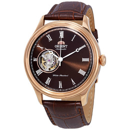Orient Open Heart Mens Automatic Brown Dial Watch Tag00001t