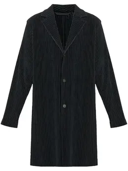 Homme Plissé Issey Miyake: Чёрное пальто 