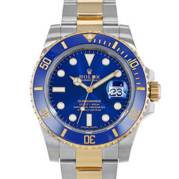 Pre-owned Rolex Submariner Date Automatic Chronometer Blue Dial Mens Watch 116613lb