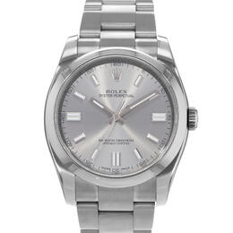 Pre-owned Rolex Oyster Perpetual 36 Automatic Chronometer Silver Dial Mens Watch 116000 sso