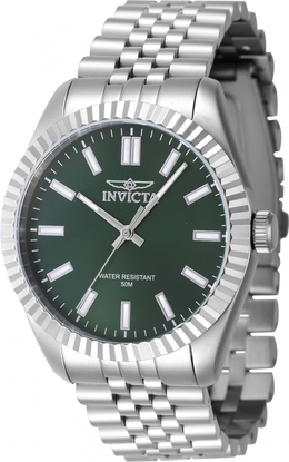 Invicta 47480 Men's Green Dial Stainless Steel Quartz Watch