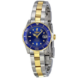 Invicta Pro Diver 8942: Ladies Two-tone Blue Dial Watch