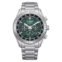 Citizen Eco-Drive Weekender Chronograph Green Dial Mens Watch ca4600-89x
