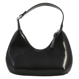 By Far Ladies Baby Amber Black Semi Patent Leather Shoulder Bag 20pfbasblwsma-bl
