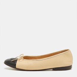 Chanel: Бежевые балетки 