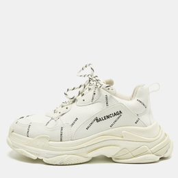Balenciaga: Белые кроссовки  Triple S