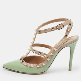 Valentino: Зелёные туфли  Rockstud