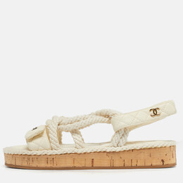 Chanel: Белые сандалии 