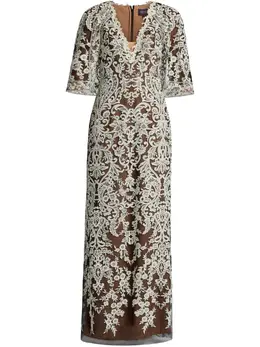 Marchesa Notte: Кружевное платье 