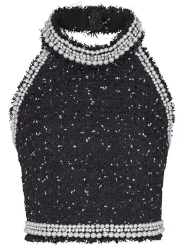 Balmain: Твидовый топ 