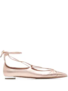 Aquazzura: Розовые балетки 