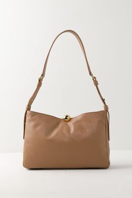 Furla: Бежевая сумка 