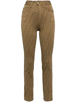 Fendi Pre-Owned: Джинсы с принтом 