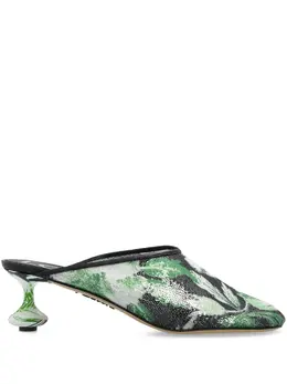LOEWE: Чёрные сабо 